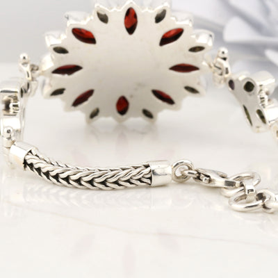 Sterling Silver Flower Bracelet