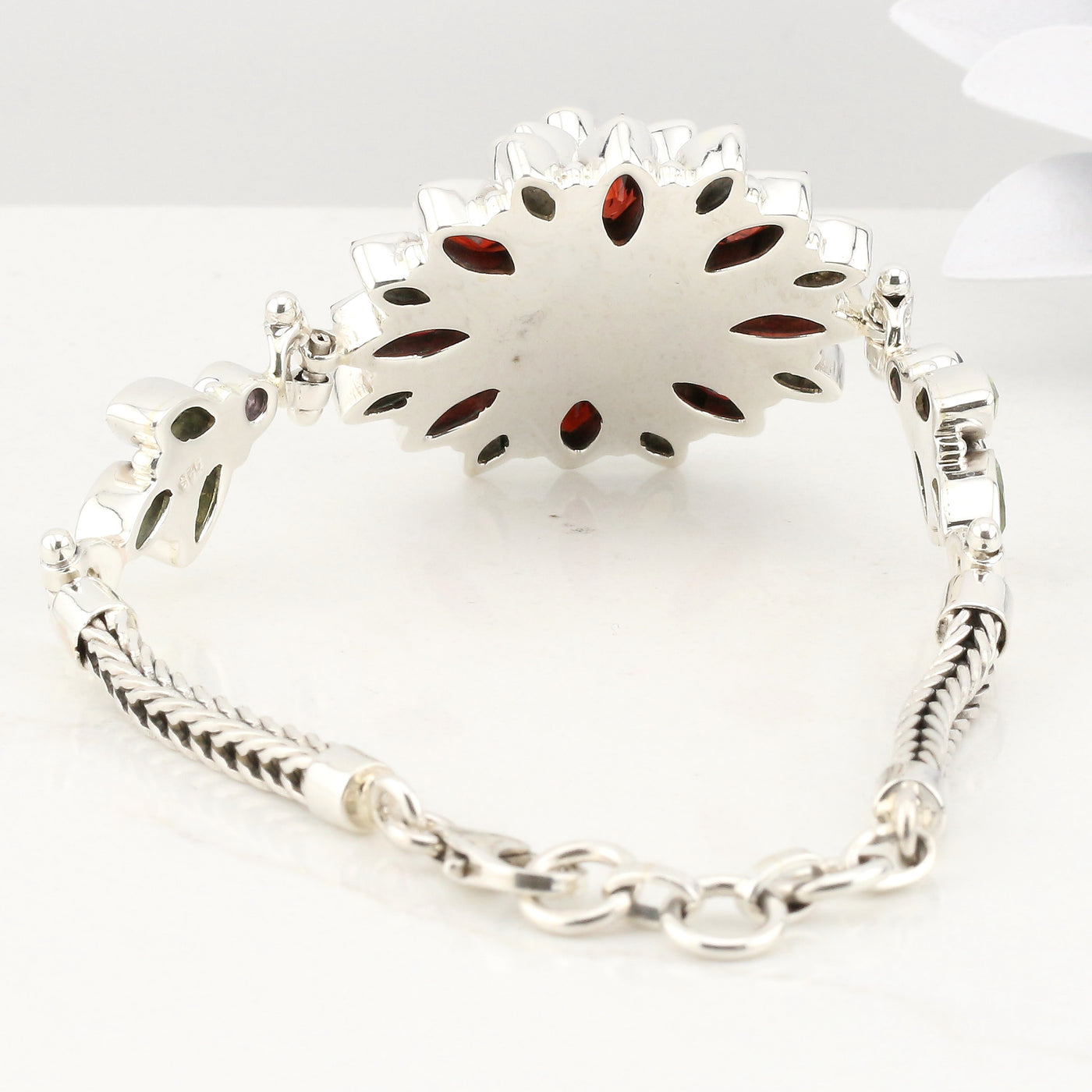 Sterling Silver Flower Bracelet