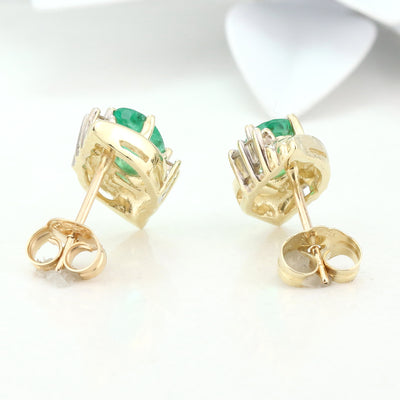 Emerald and Diamond Earrings