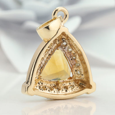 Diamond and Citrine Pendant