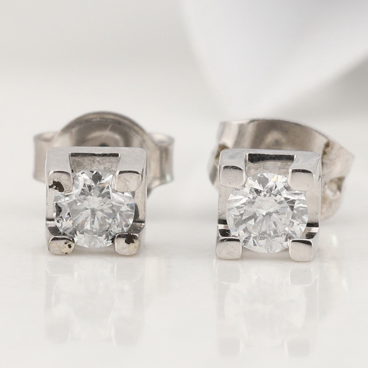 Mined Diamond Stud Earrings