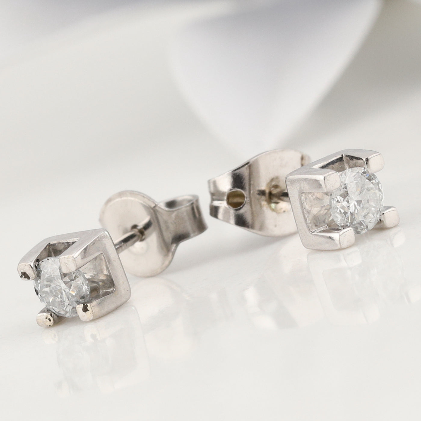 Mined Diamond Stud Earrings