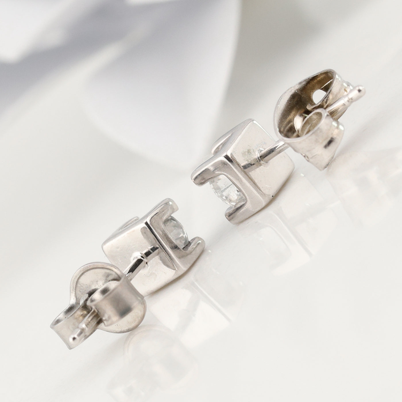 Mined Diamond Stud Earrings