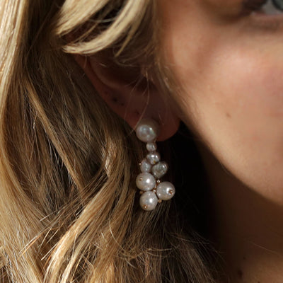 Baroque Grey Pearl Earrings