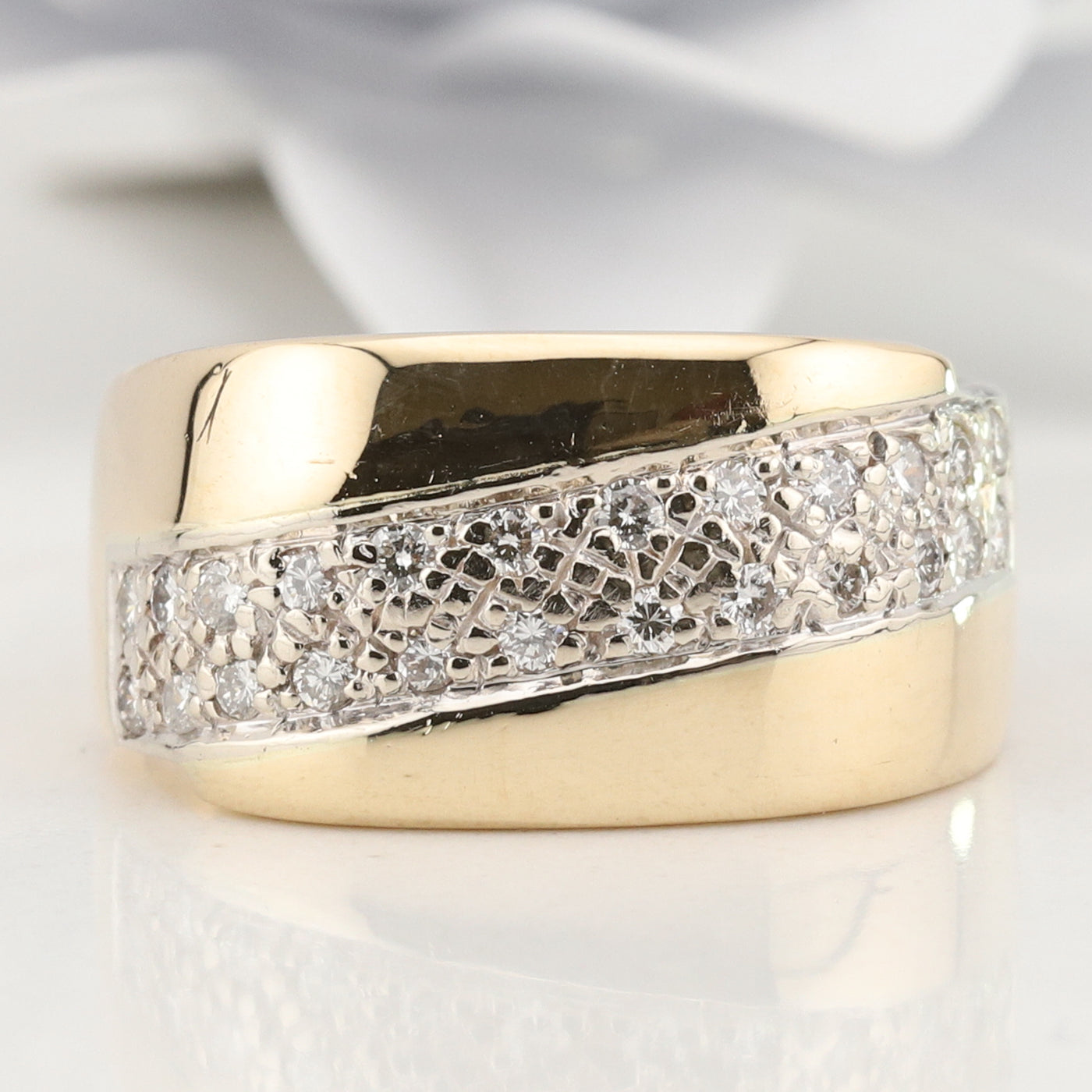 Diagonal Diamond Ring