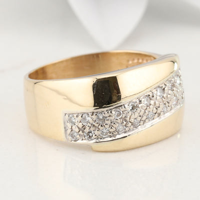 Diagonal Diamond Ring