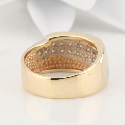 Diagonal Diamond Ring