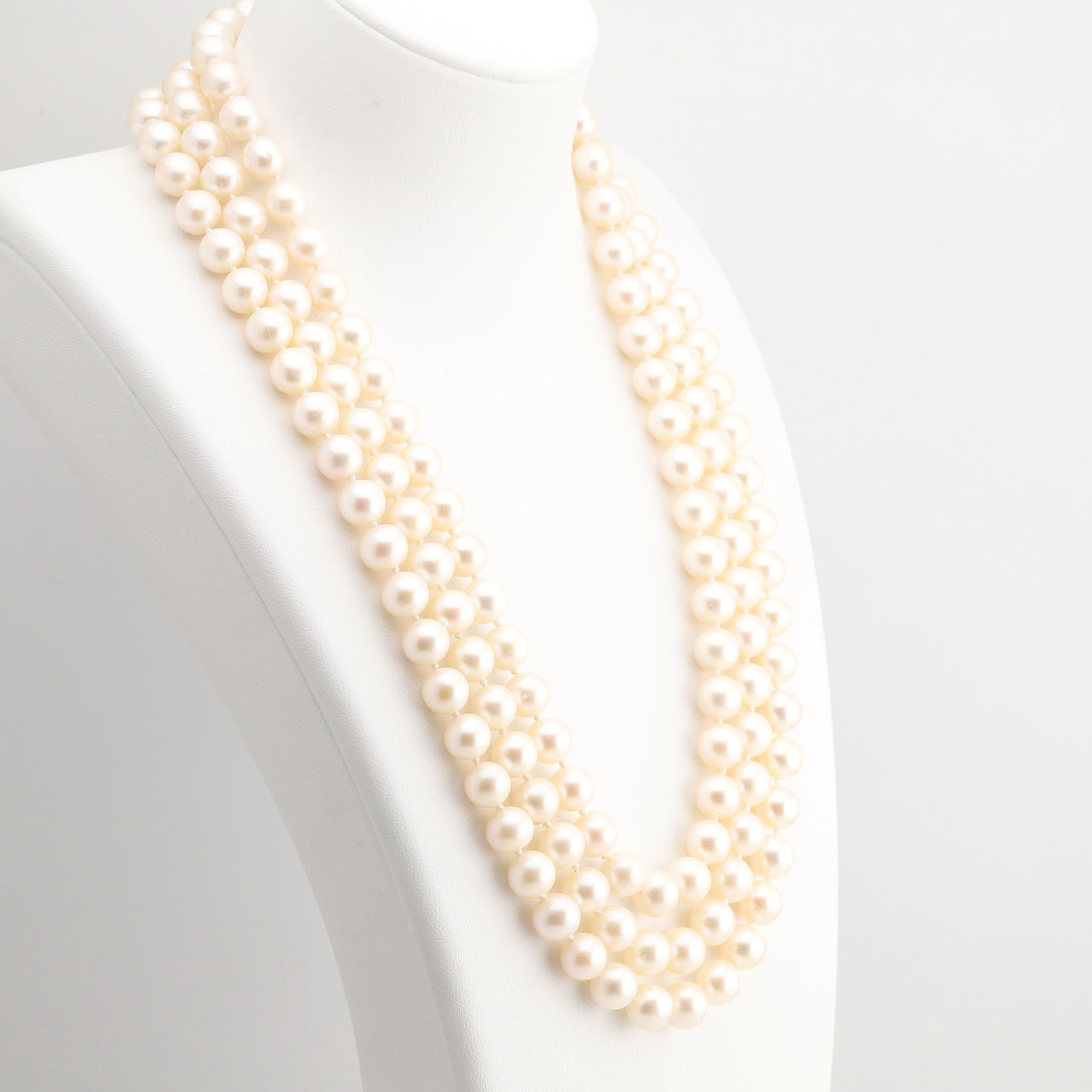 Triple Strand Pearl Necklace