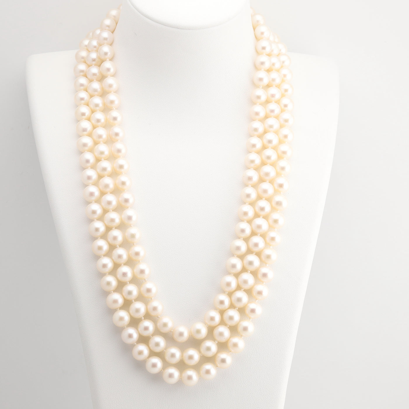 Triple Strand Pearl Necklace