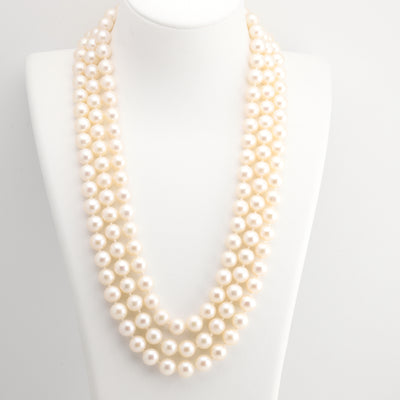 Triple Strand Pearl Necklace