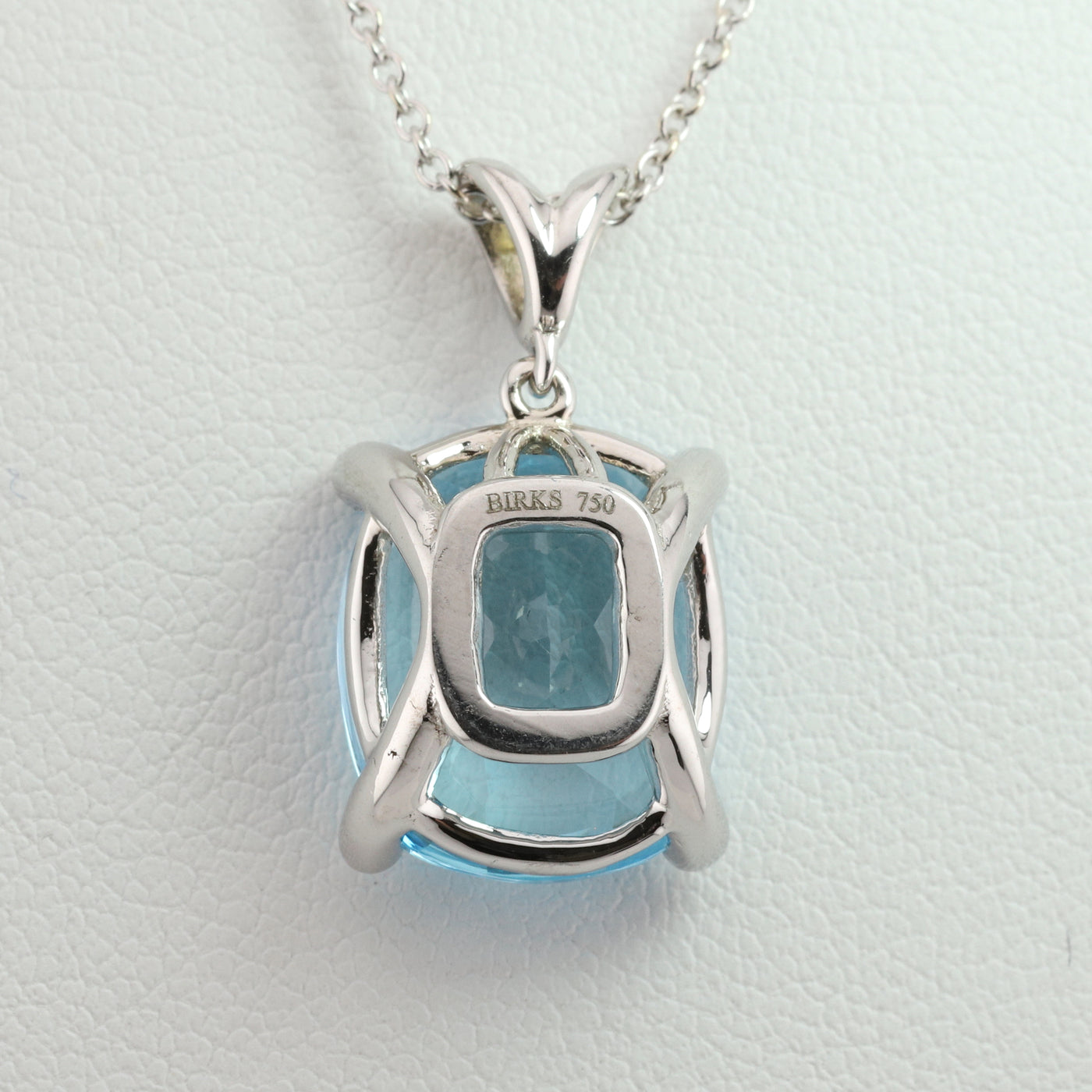 Blue Topaz Pendant and Chain