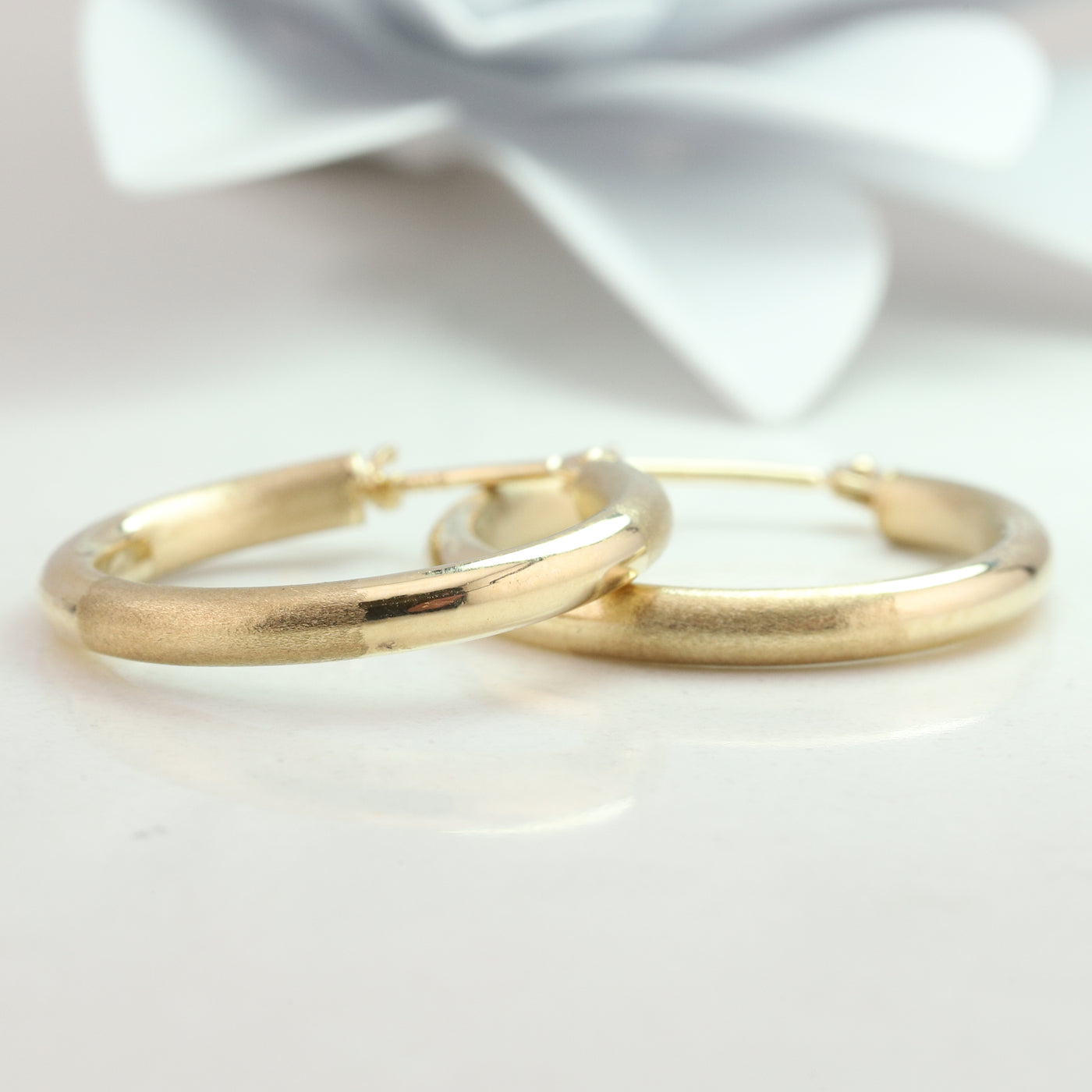 Textured Gold Hoop Earrings