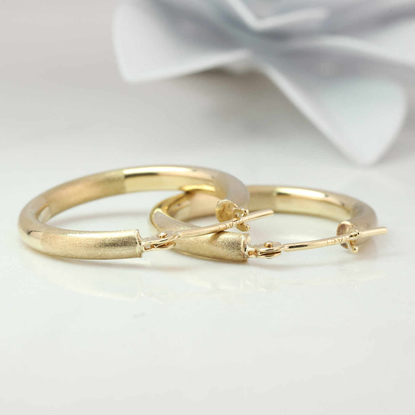 Textured Gold Hoop Earrings