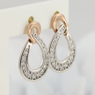 Two Tone Dangle Earrings