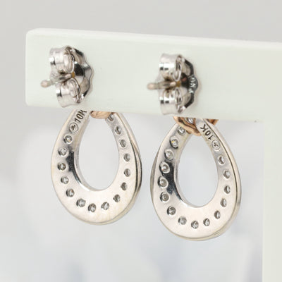 Two Tone Dangle Earrings