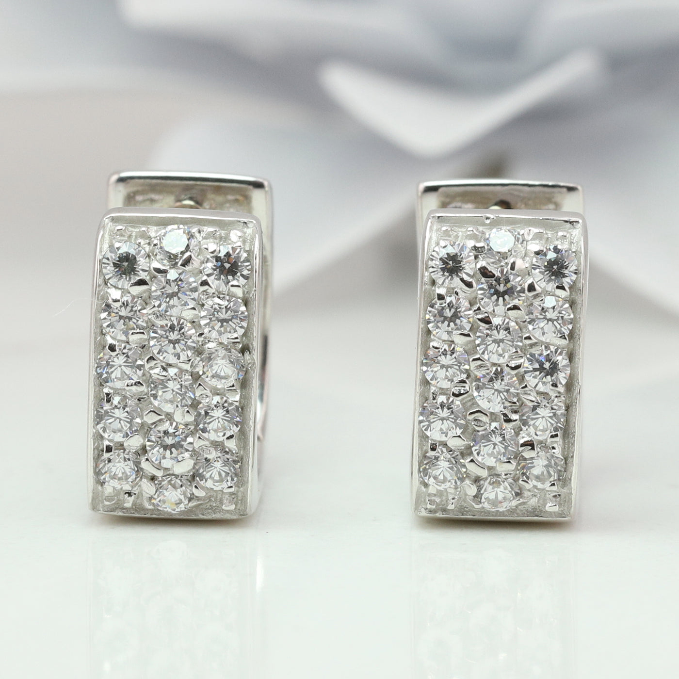 Diamond Huggie Earrings