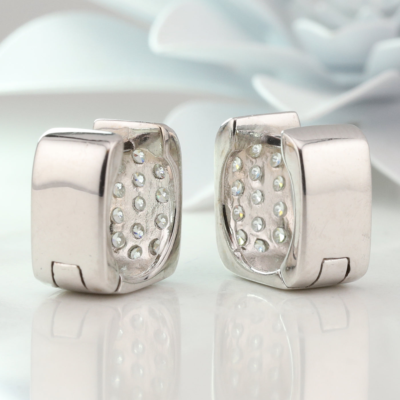 Diamond Huggie Earrings