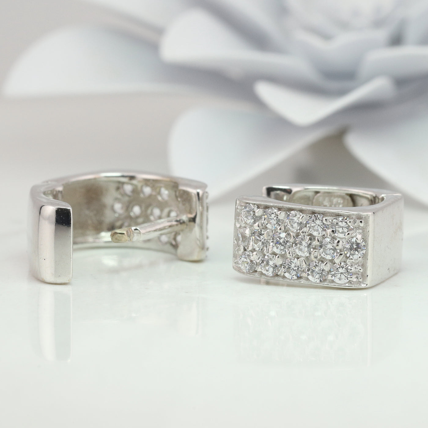 Diamond Huggie Earrings