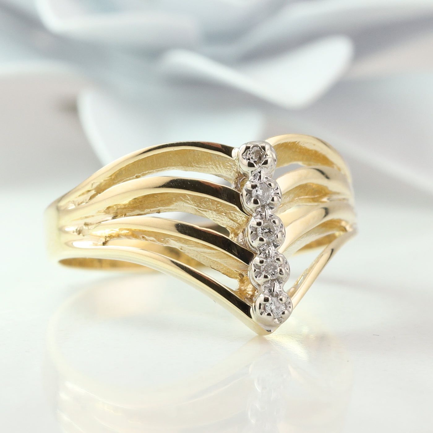 Diamond Chevron Ring