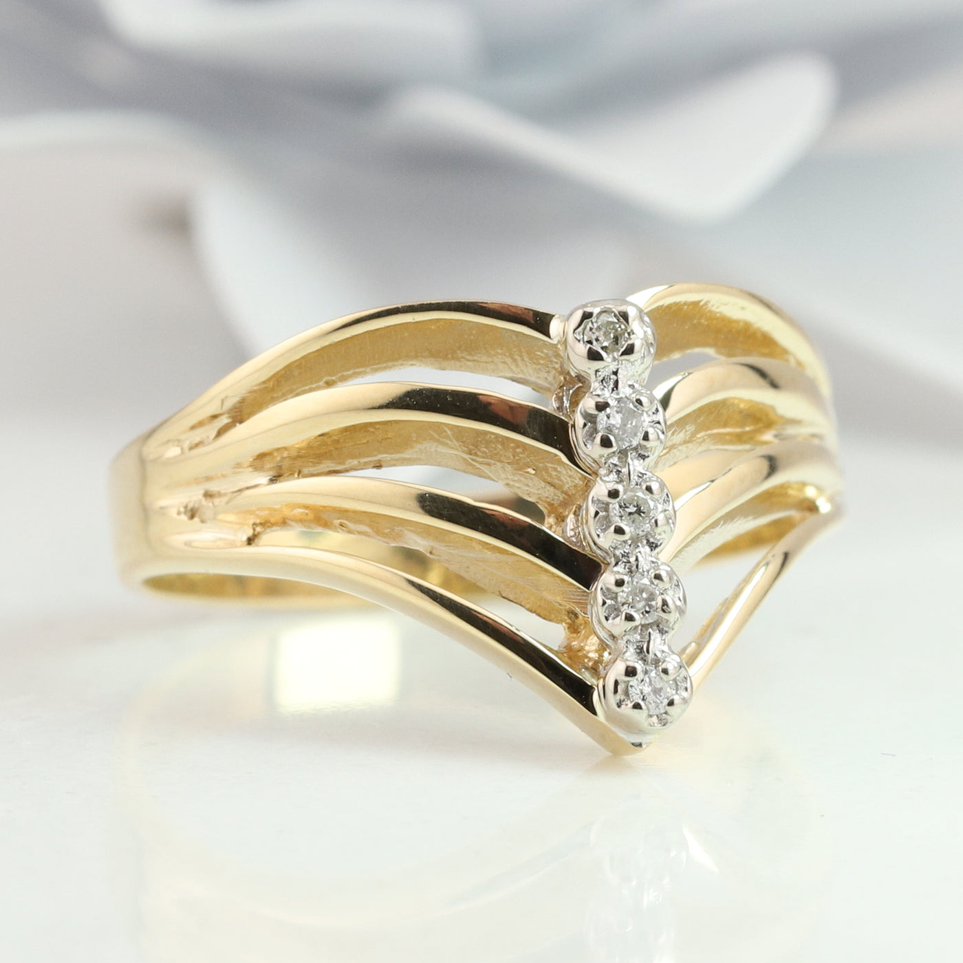 Diamond Chevron Ring