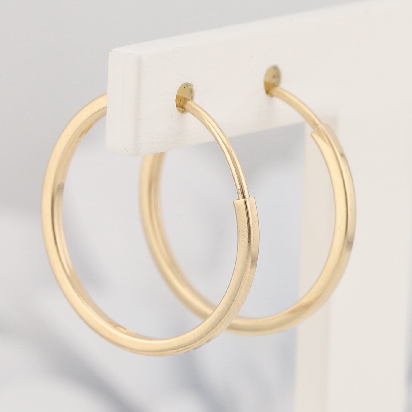 Yellow Gold Sleeper Hoop Earrings