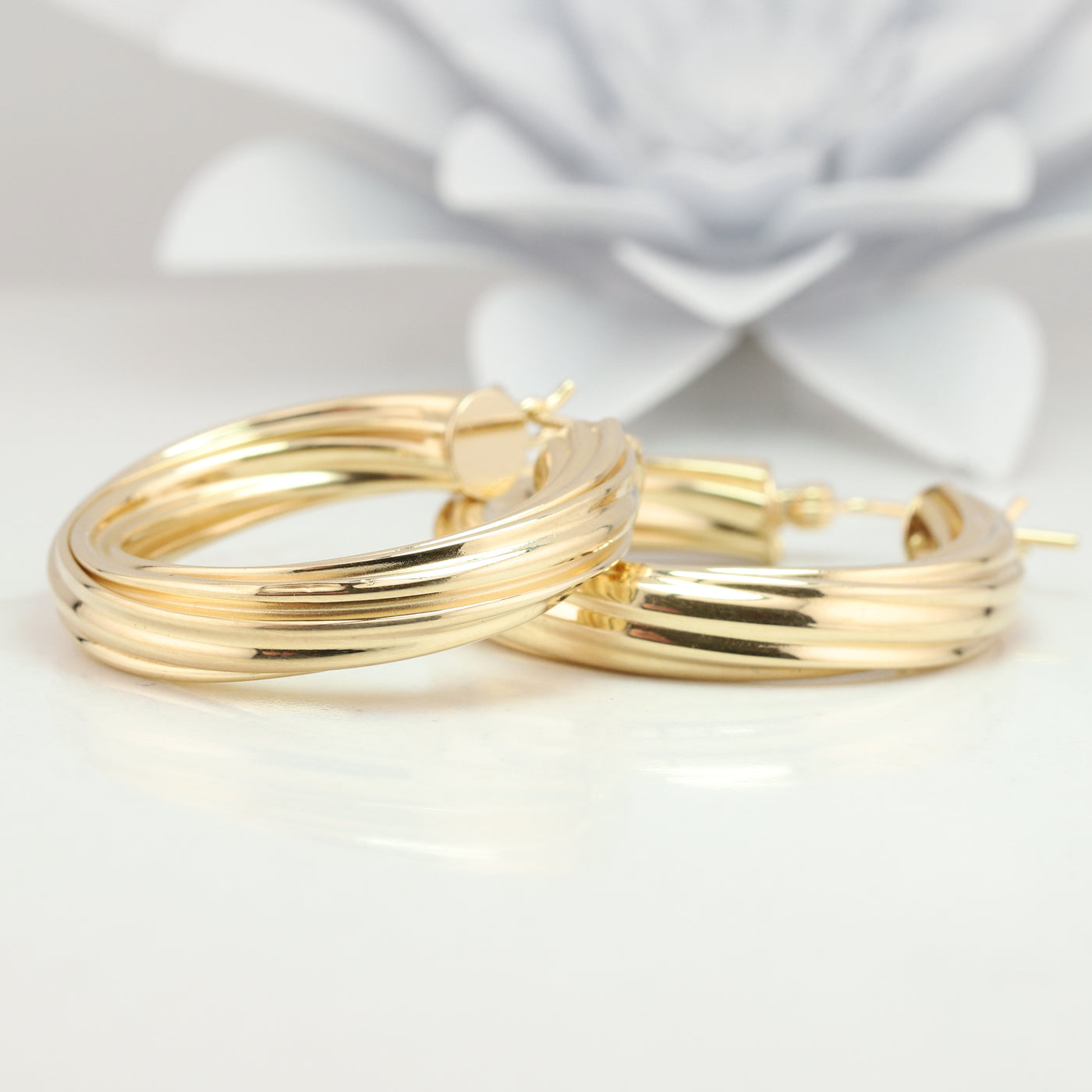Yellow Gold Hoop Earrings