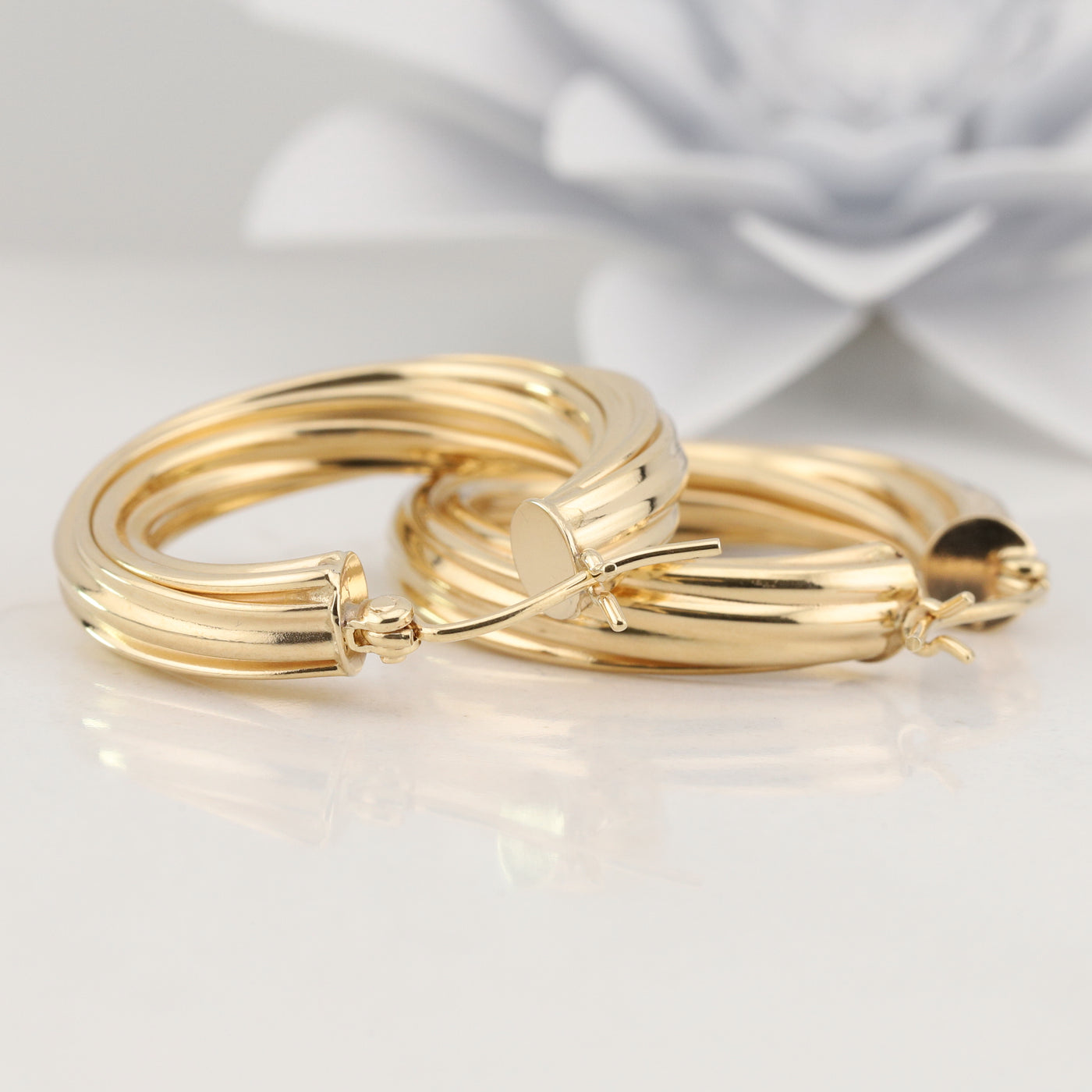 Yellow Gold Hoop Earrings