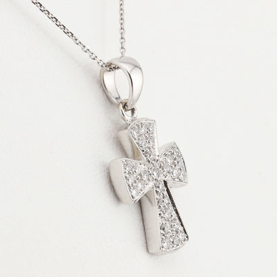 White Gold Cross Pendant