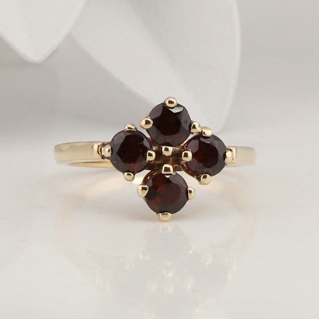 Yellow Gold Garnet Ring