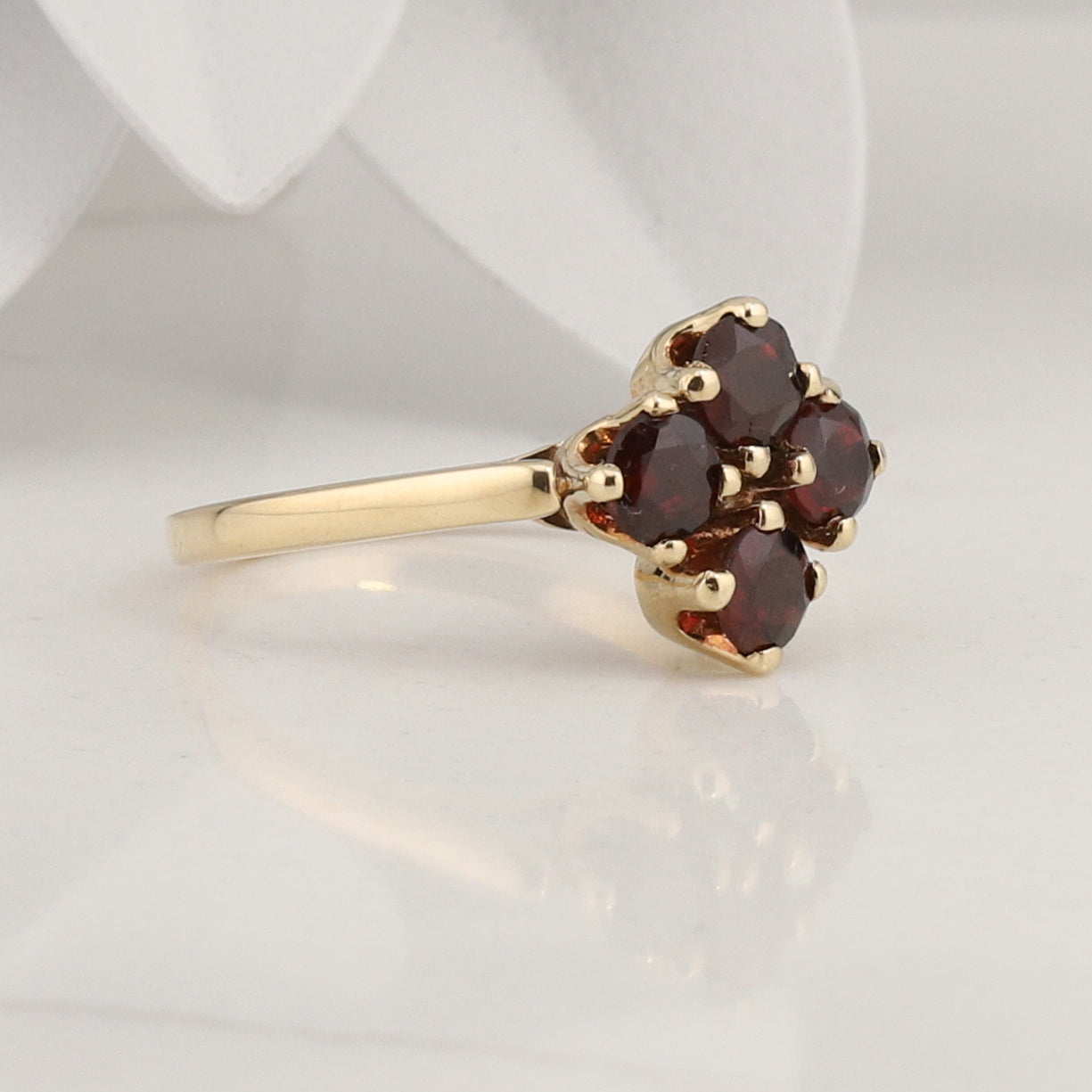 Yellow Gold Garnet Ring