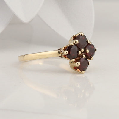 Yellow Gold Garnet Ring