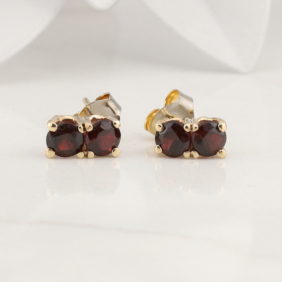 Garnet Stud Earrings