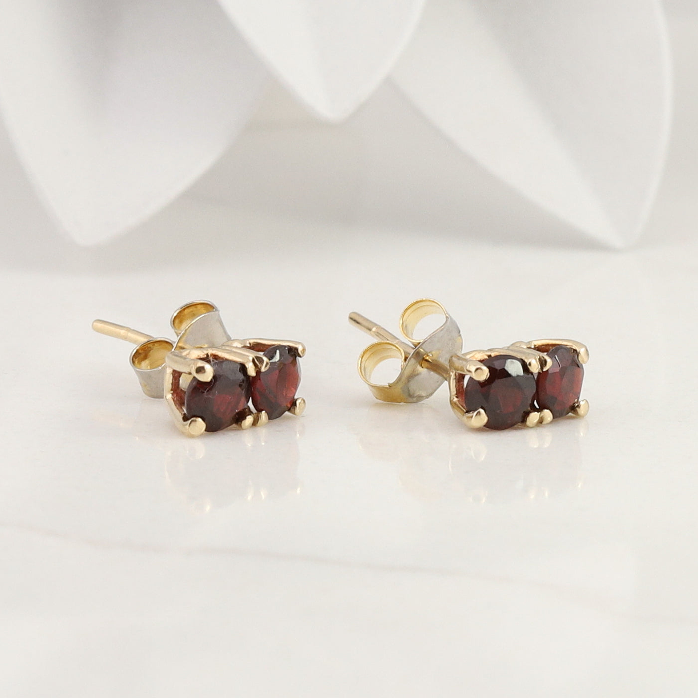 Garnet Stud Earrings