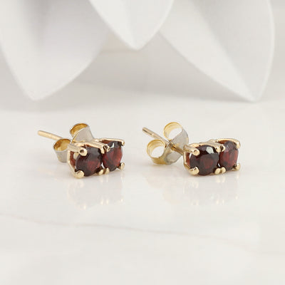 Garnet Stud Earrings