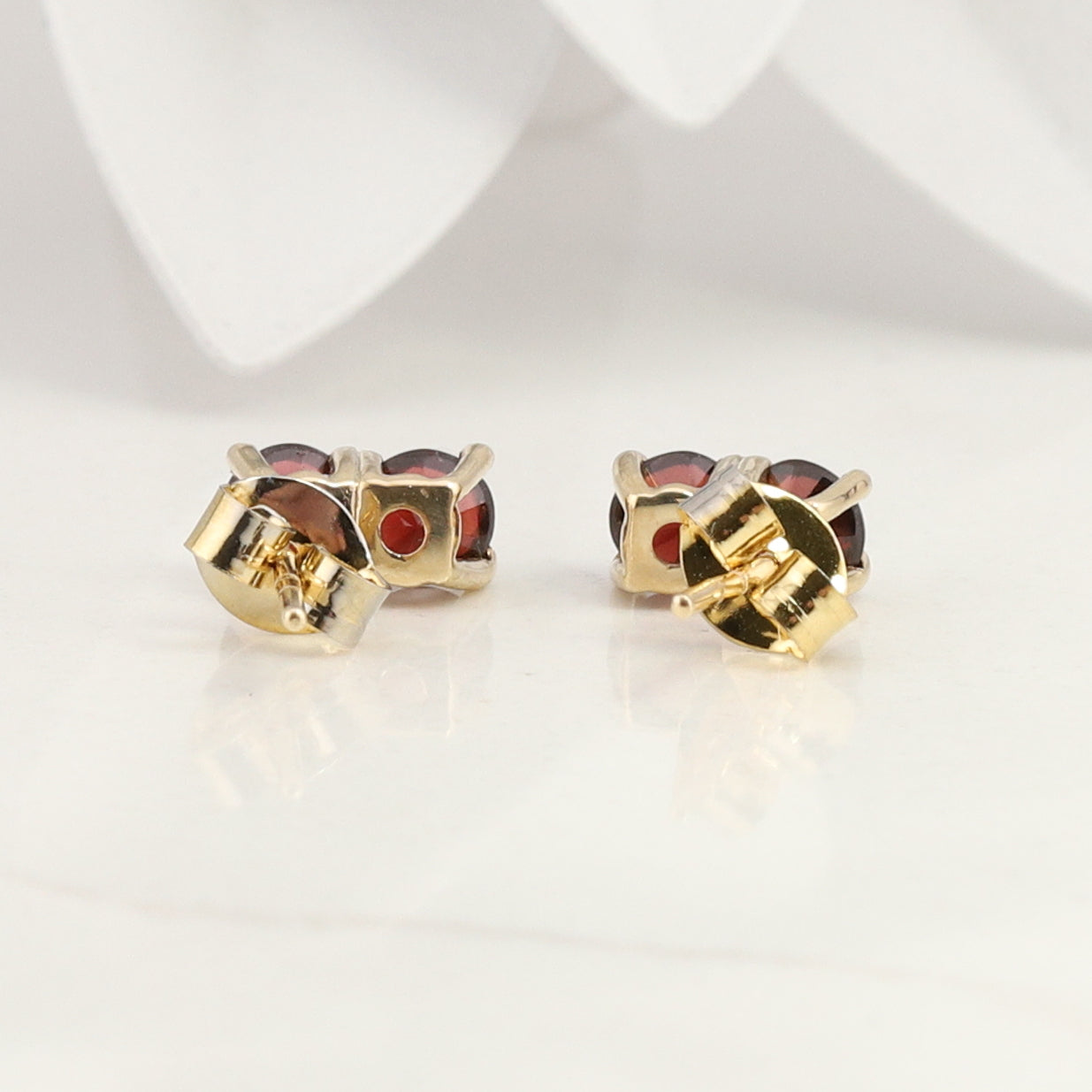Garnet Stud Earrings