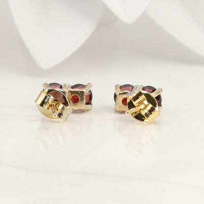 Garnet Stud Earrings
