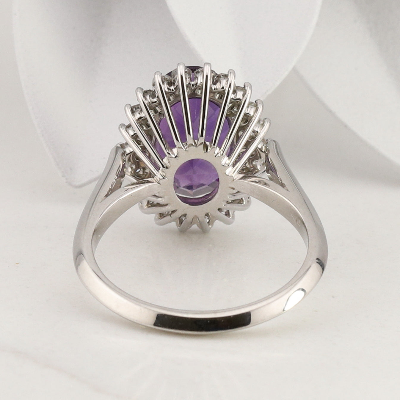 Amethyst Diamond Ring