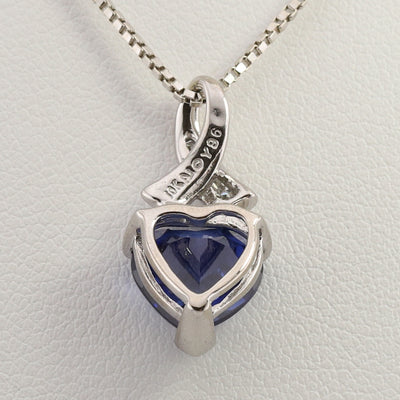 Tanzanite Heart Pendant and Chain