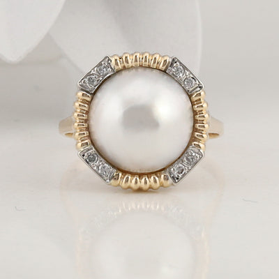 Moba Pearl Diamond Ring