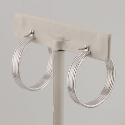 White Gold Hoop Earrings