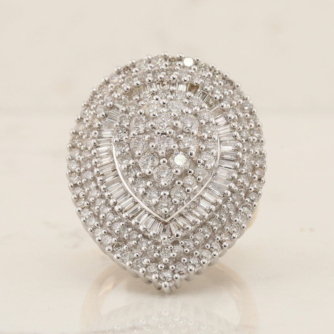 Pear Shaped Diamond Ring