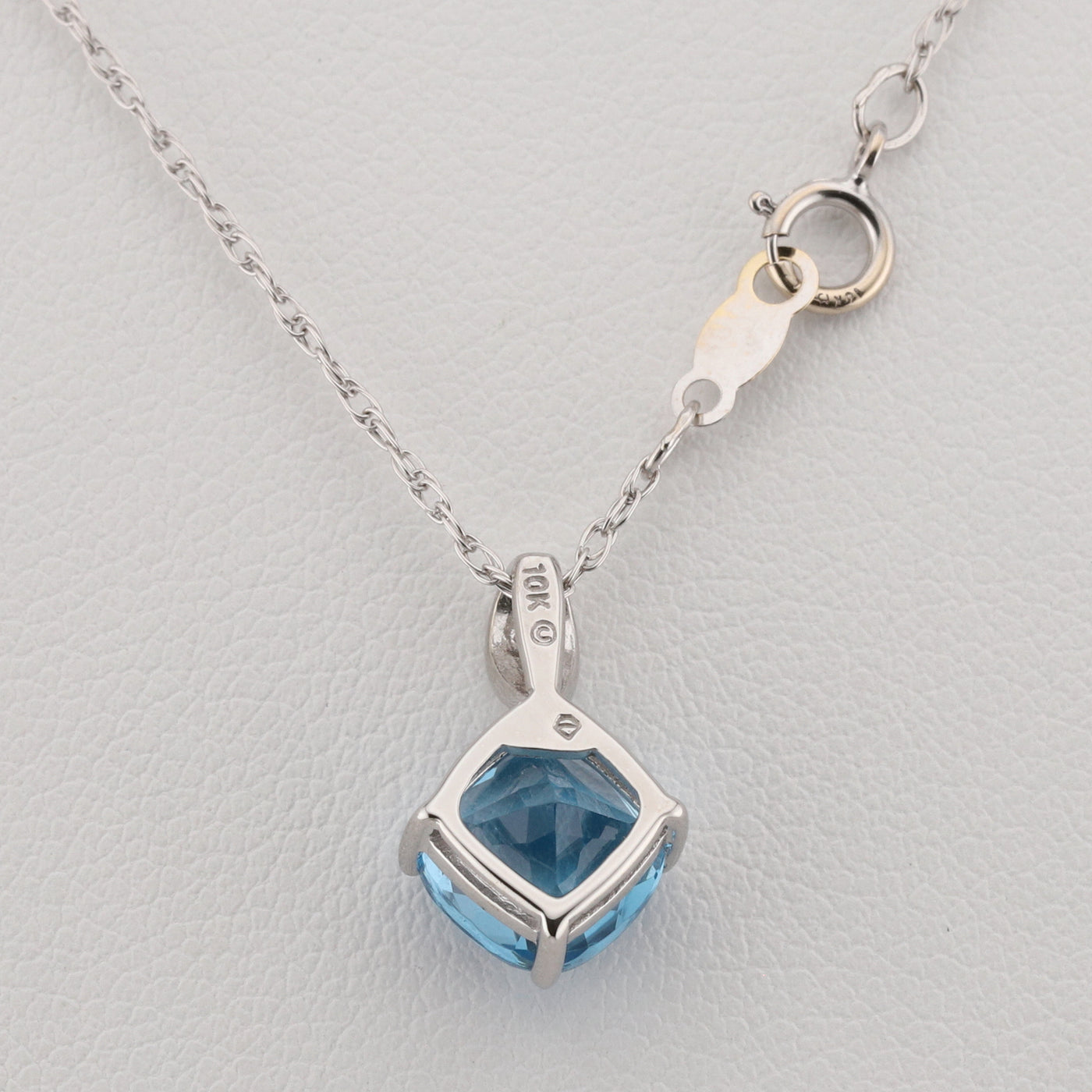 Blue Topaz Pendant with Chain