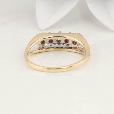 Yellow Gold Ruby and Diamond Ring