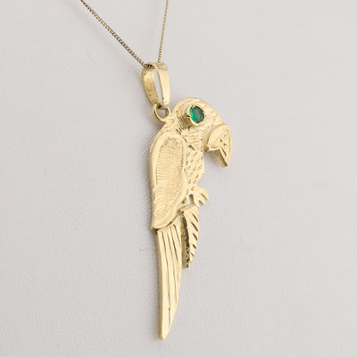 Yellow Gold Parrot Pendant
