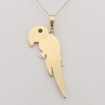 Yellow Gold Parrot Pendant