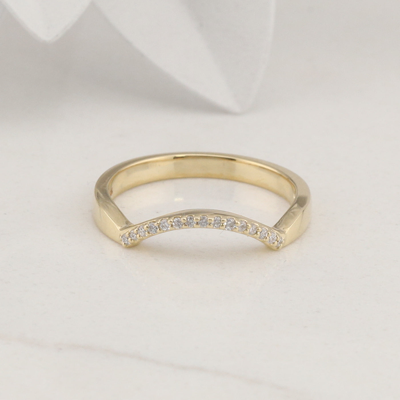 Yellow Gold Diamond Fitted Band
