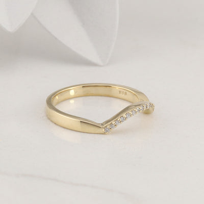 Yellow Gold Diamond Fitted Band