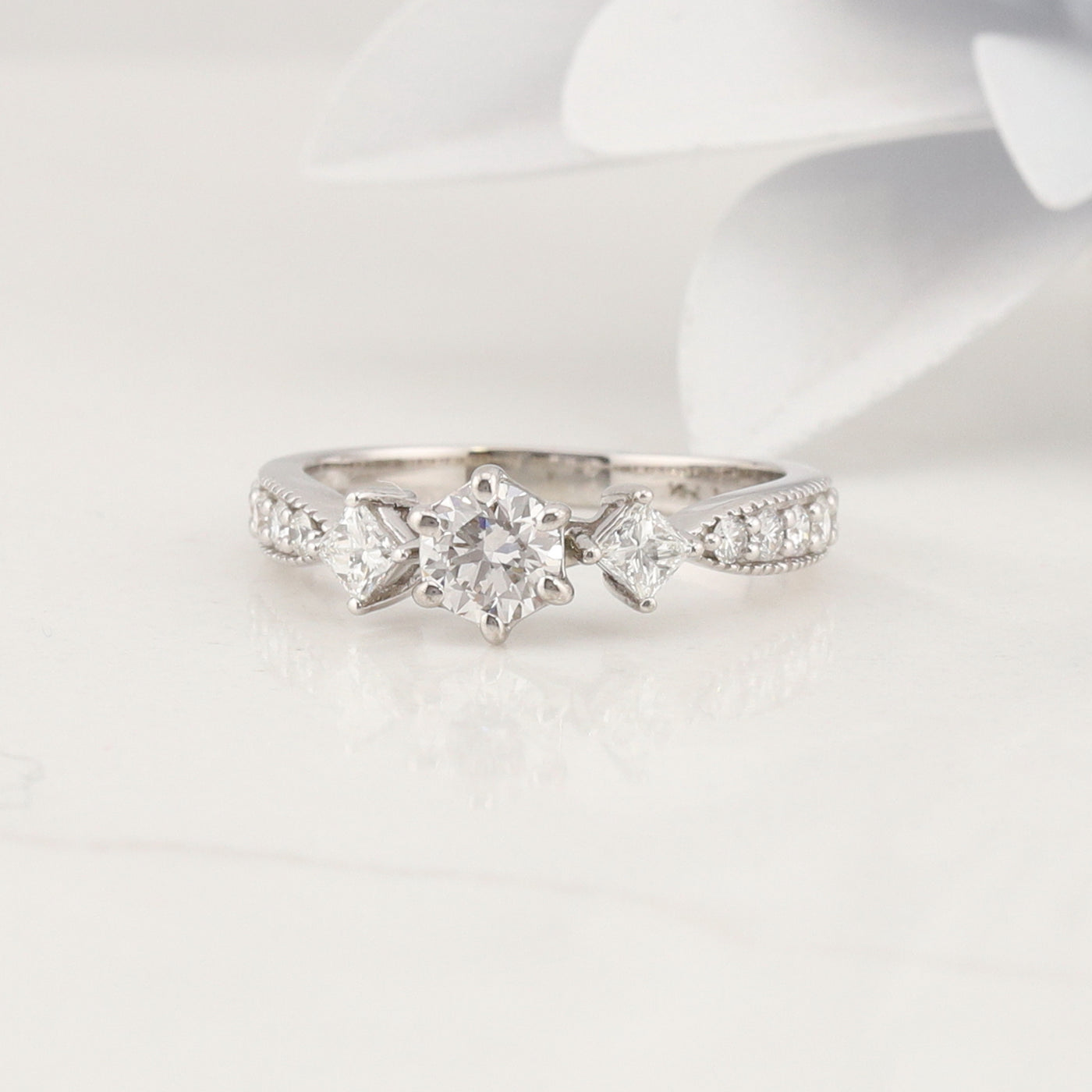 White Gold Diamond Engagement Ring