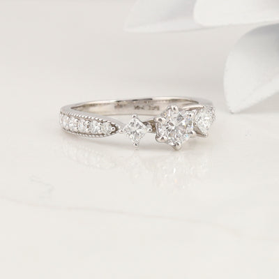 White Gold Diamond Engagement Ring