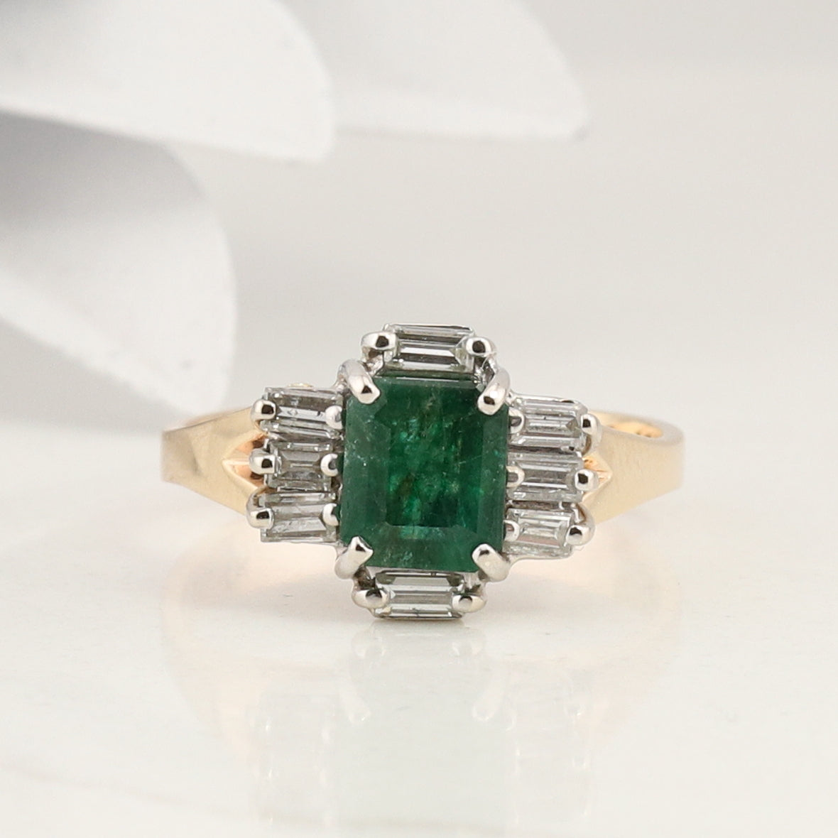 Emerald and Diamond Ring